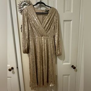 Ralph Lauren Long Sleeved Sequin Dress